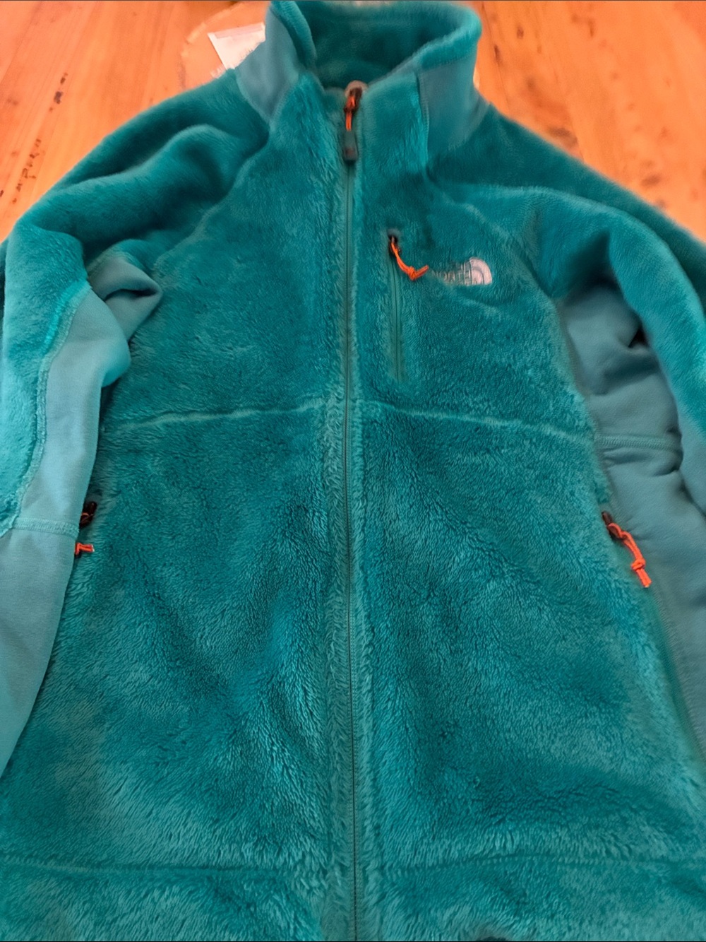 THE NORTH FACE Summit Series Blue Teal Polertec Thermal Pro Fleece Zip Jacket